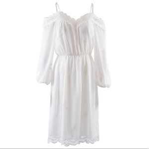 WAYF Amelia Embroidered Blouson Dress